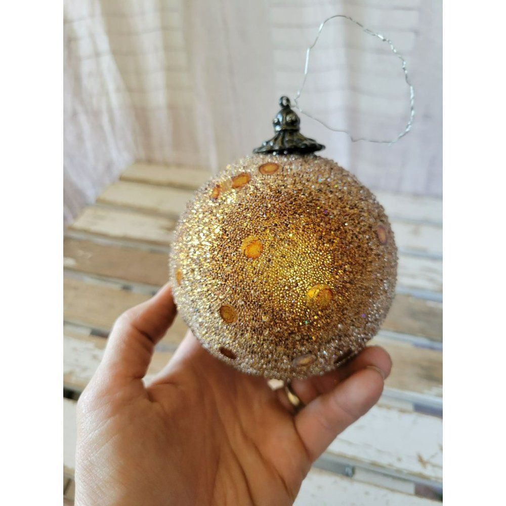 Gold Moon‎ glitter ball ornament Xmas tree
